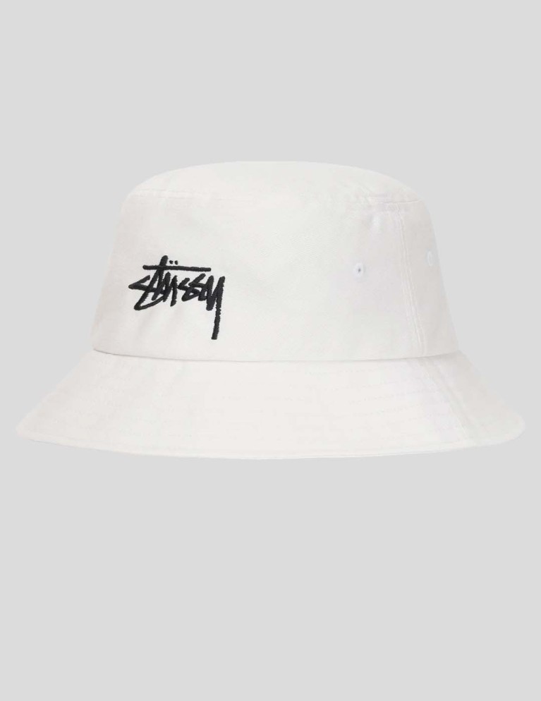 Gorro STUSSY big stock bucket hat white